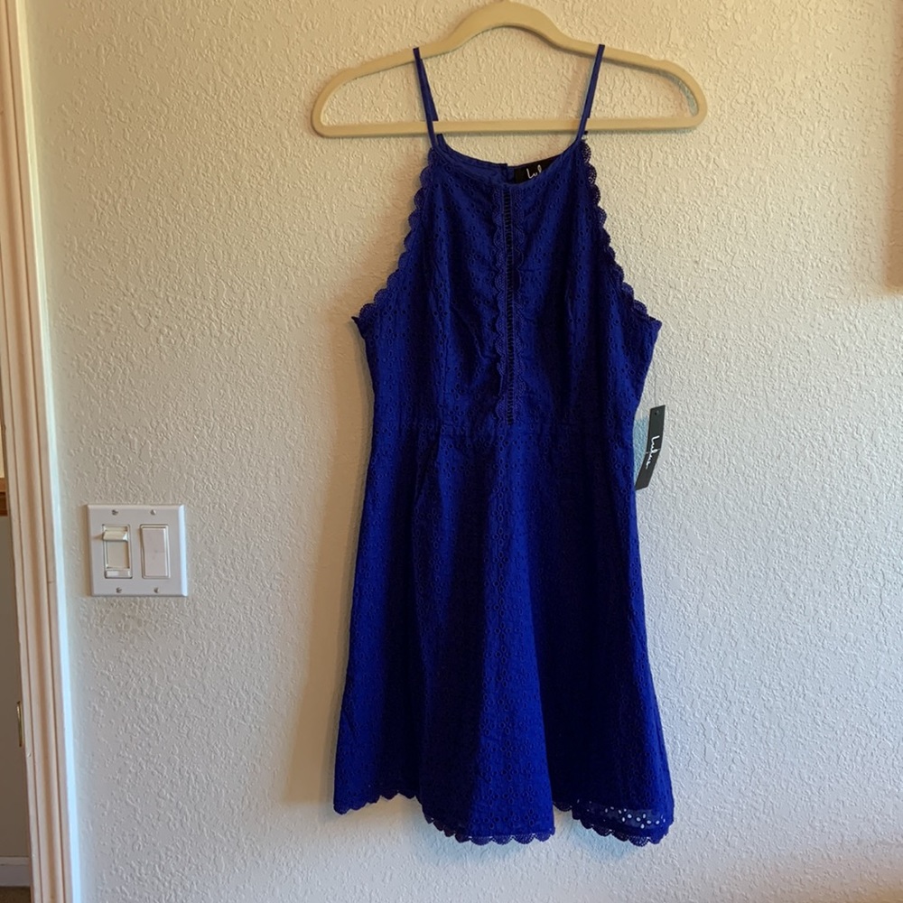 Lulu’s cotton eyelet dress. NWT. Size small. Fully lined.